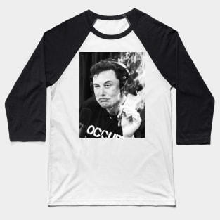 Elon smoking (B&W) Baseball T-Shirt